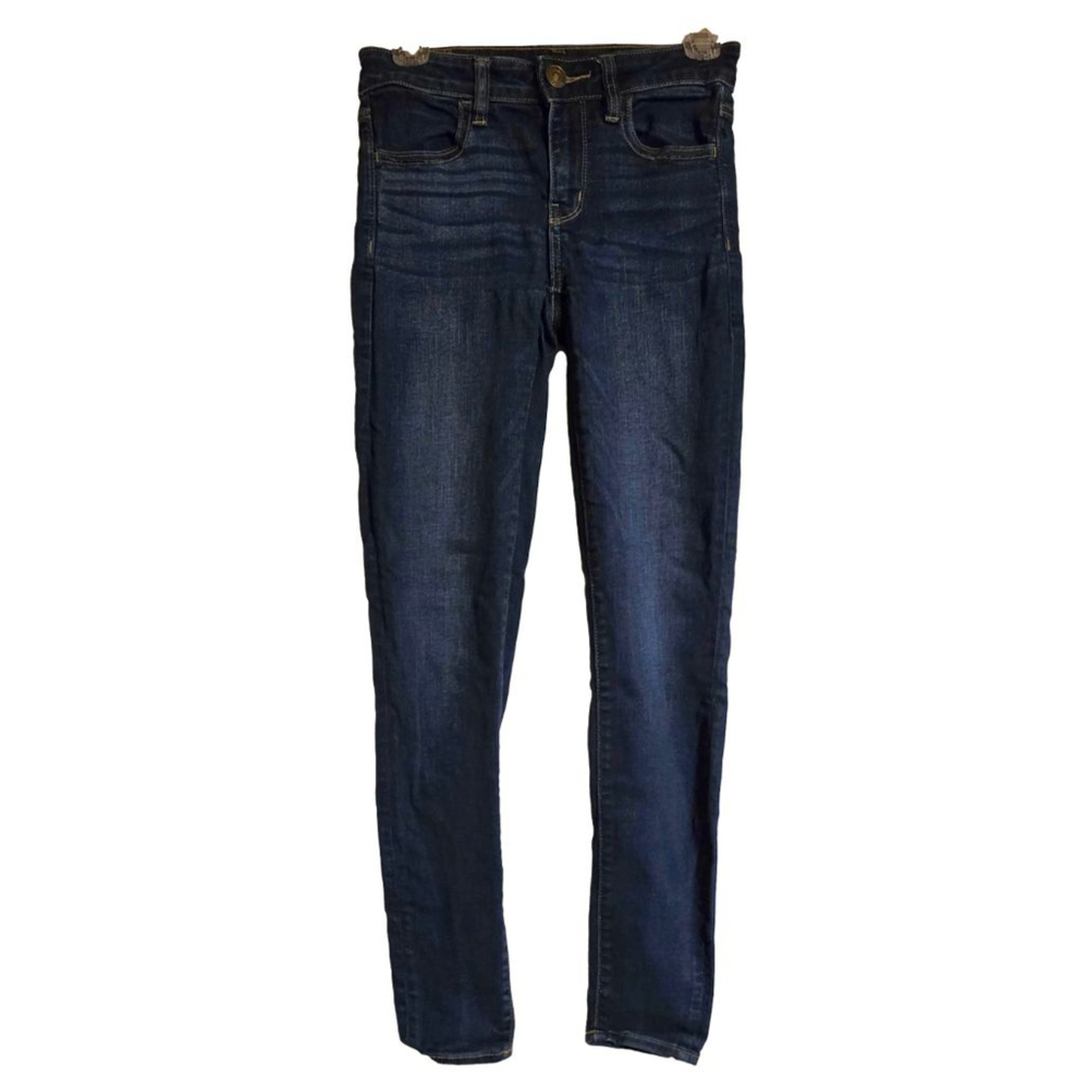 American Eagle Woman's Blue Jeans Jeggings Size 0 Next Level Stretch